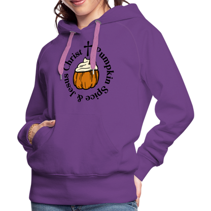 Women’s Premium Hoodie pumpkin spice hoodie - purple 