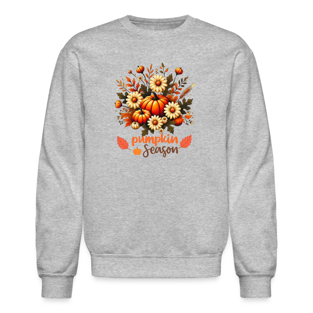 Crewneck Sweatshirt women pumpkin fall sweater - heather gray