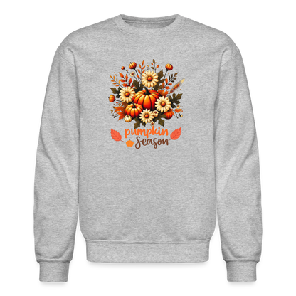 Crewneck Sweatshirt women pumpkin fall sweater - heather gray