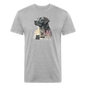 Fitted Cotton/Poly T-Shirt by Next Level Lab Lover dog shirts - heather gray