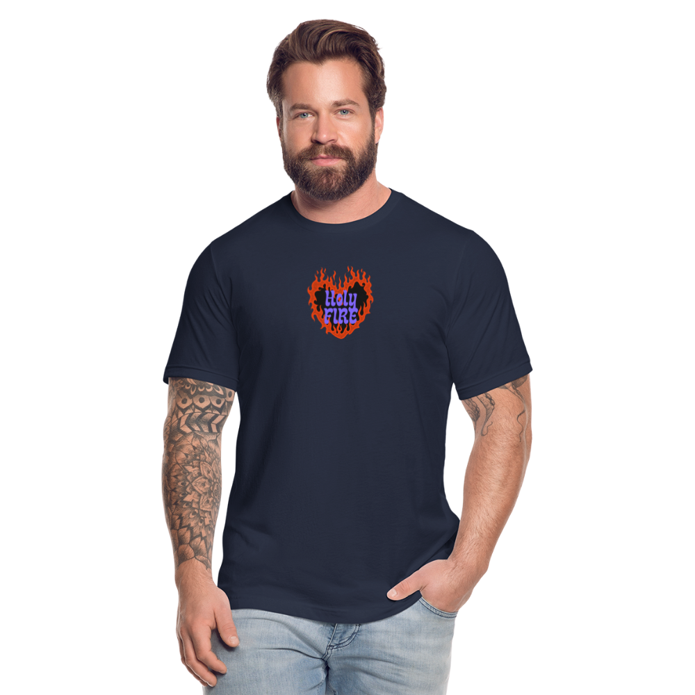 Unisex Jersey T-Shirt by Bella + Canvas holy fire - navy