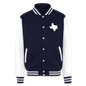 Just Hoods Heavyweight Letterman Jacket - navy/white