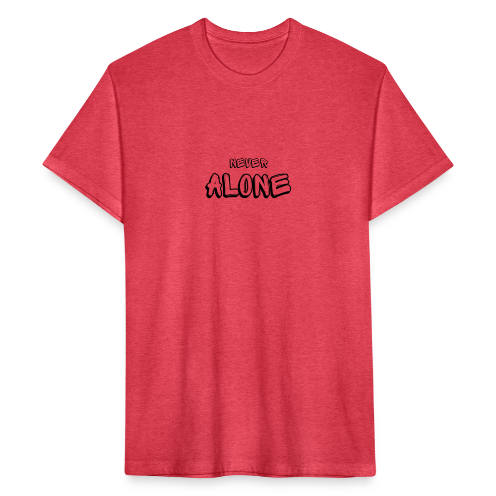 Fitted unisex/Poly T-Shirt by Next Level never alone - heather red