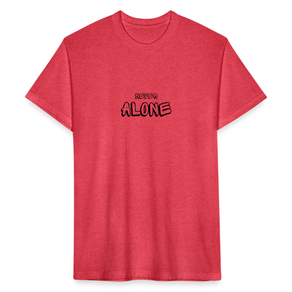 Fitted unisex/Poly T-Shirt by Next Level never alone - heather red