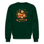 Crewneck Sweatshirt women pumpkin fall sweater - forest green