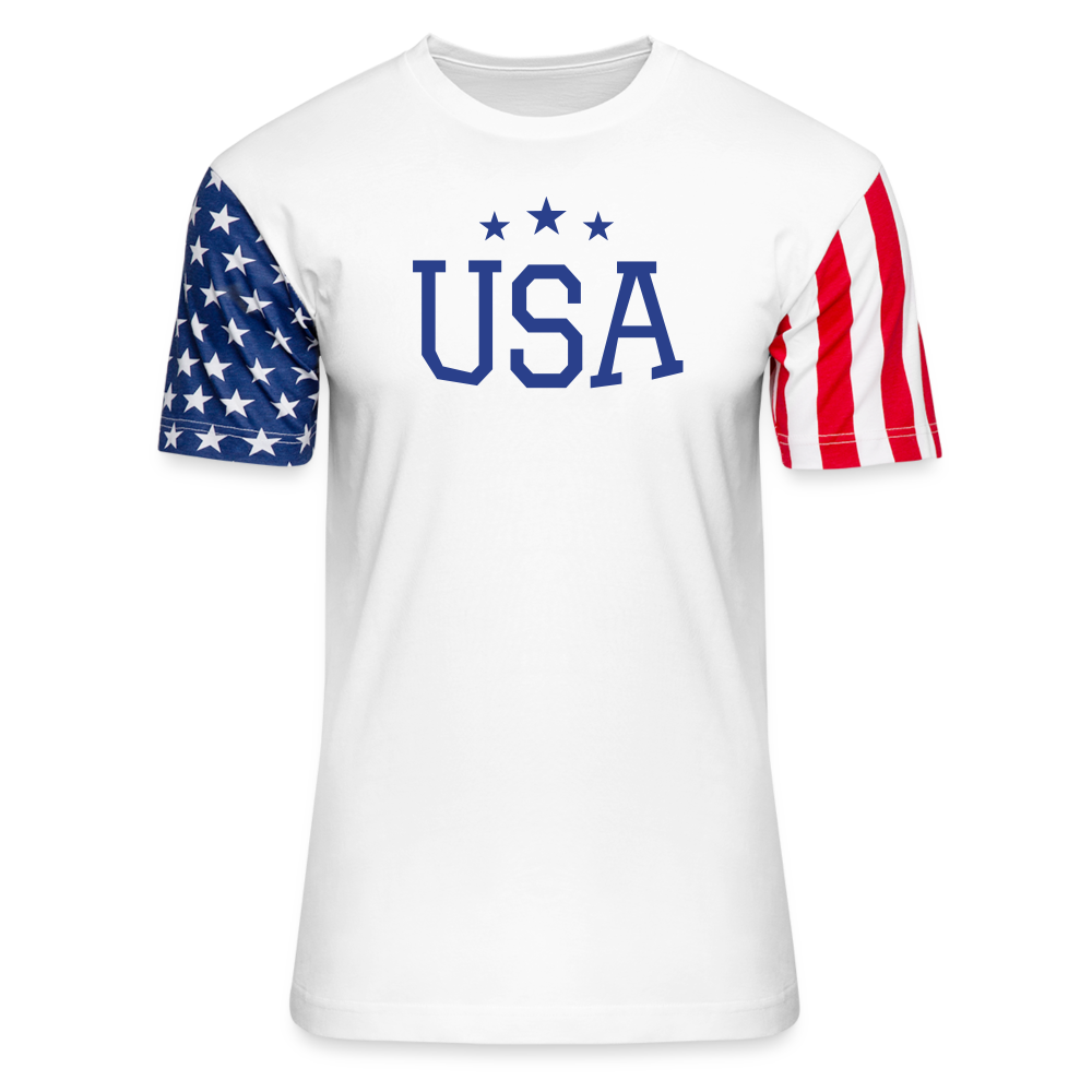 Adult Stars & Stripes T-Shirt | LAT Code Five™ 3976  usa shirt - white