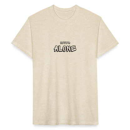 Fitted unisex/Poly T-Shirt by Next Level never alone - heather cream