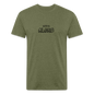 Fitted unisex/Poly T-Shirt by Next Level never alone - heather military green