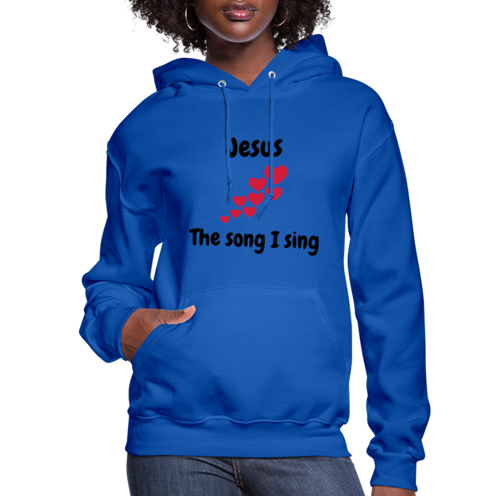 Women's Hoodie Jesus the song that I sing - royal blue