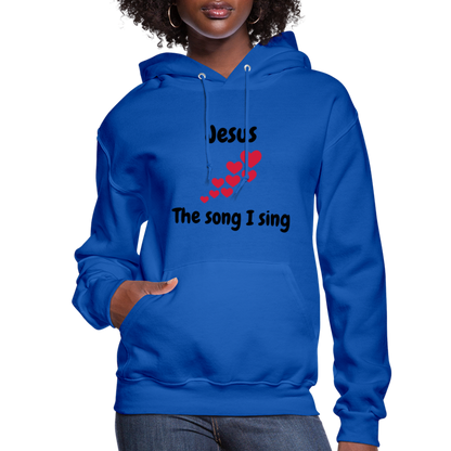 Women's Hoodie Jesus the song that I sing - royal blue