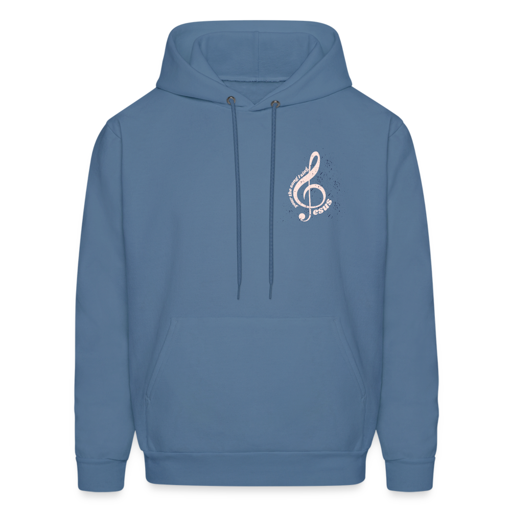 Men's Hoodie music Jesus is the song that I sing - denim blue