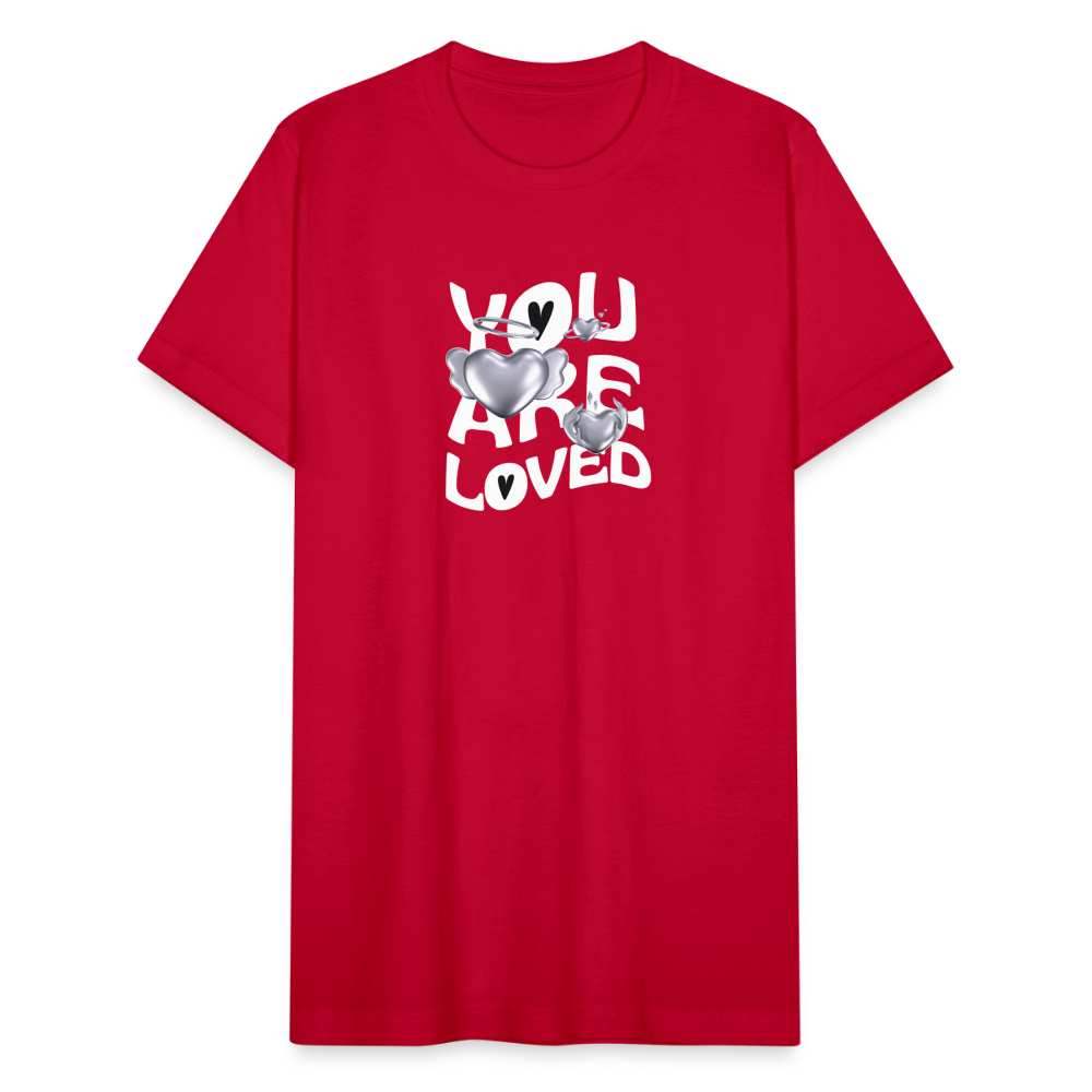 Unisex Jersey T-Shirt by Bella + Canvas you are loved - red