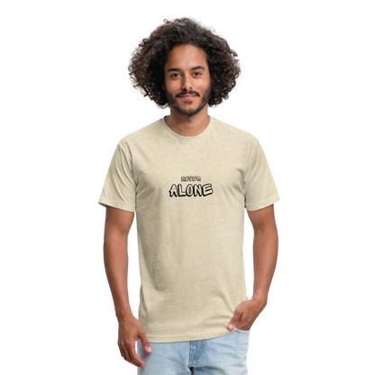 Fitted unisex/Poly T-Shirt by Next Level never alone - heather cream