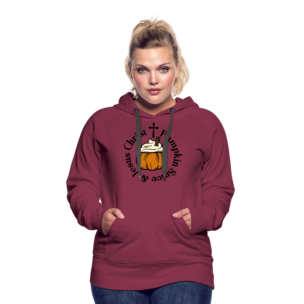 Women’s Premium Hoodie pumpkin spice hoodie - burgundy