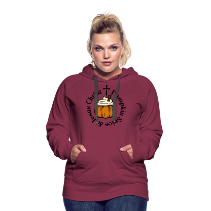 Women’s Premium Hoodie pumpkin spice hoodie - burgundy