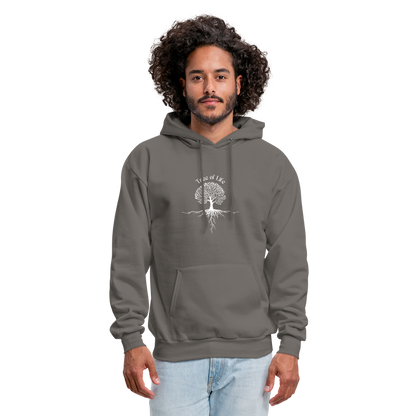 Men's Hoodie tree of life - asphalt gray