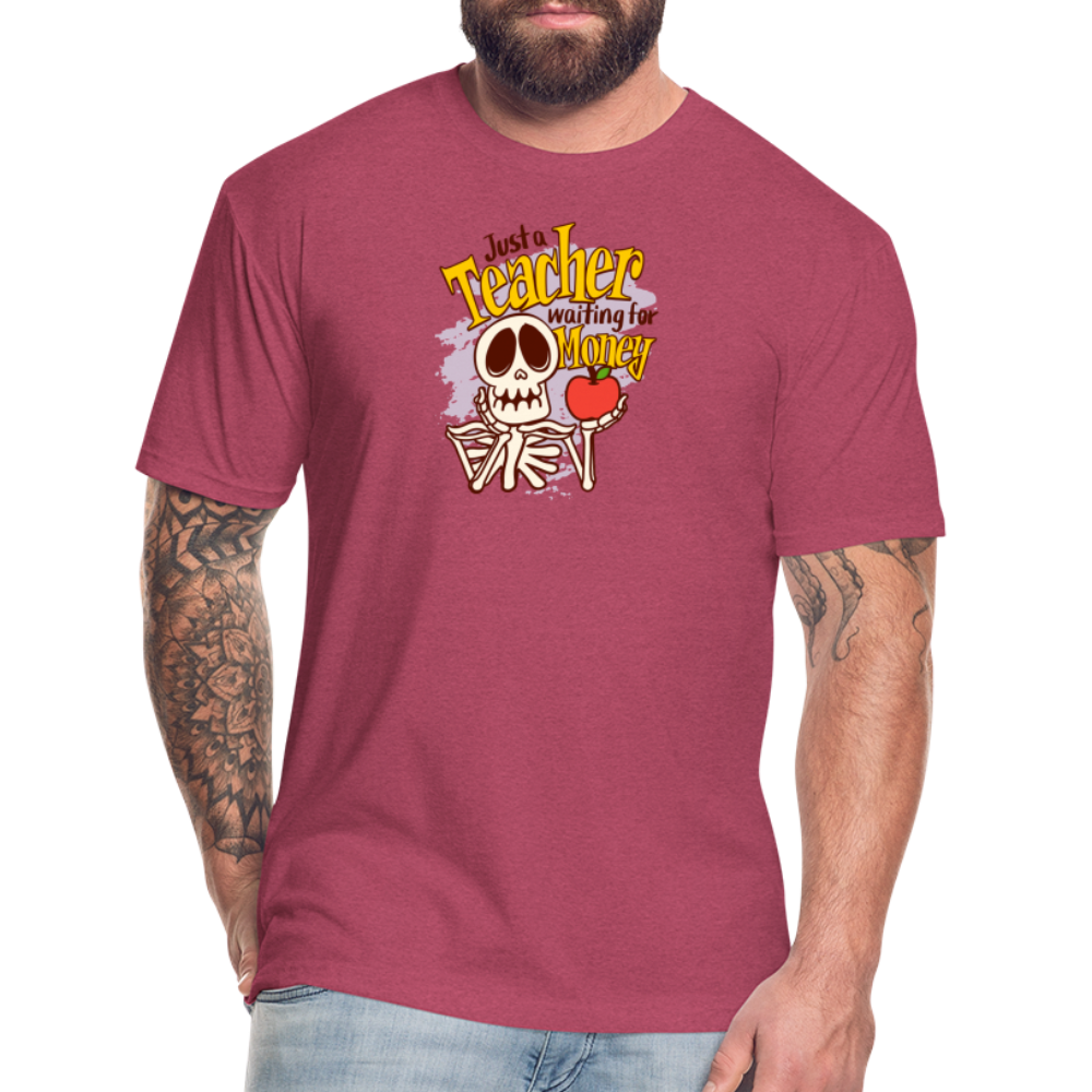 Fitted Cotton/Poly T-Shirt by Next Level funny Teacher shirt Halloween shirts - heather burgundy