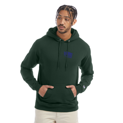 Champion Unisex Powerblend Hoodie made in Washington - Dark Green