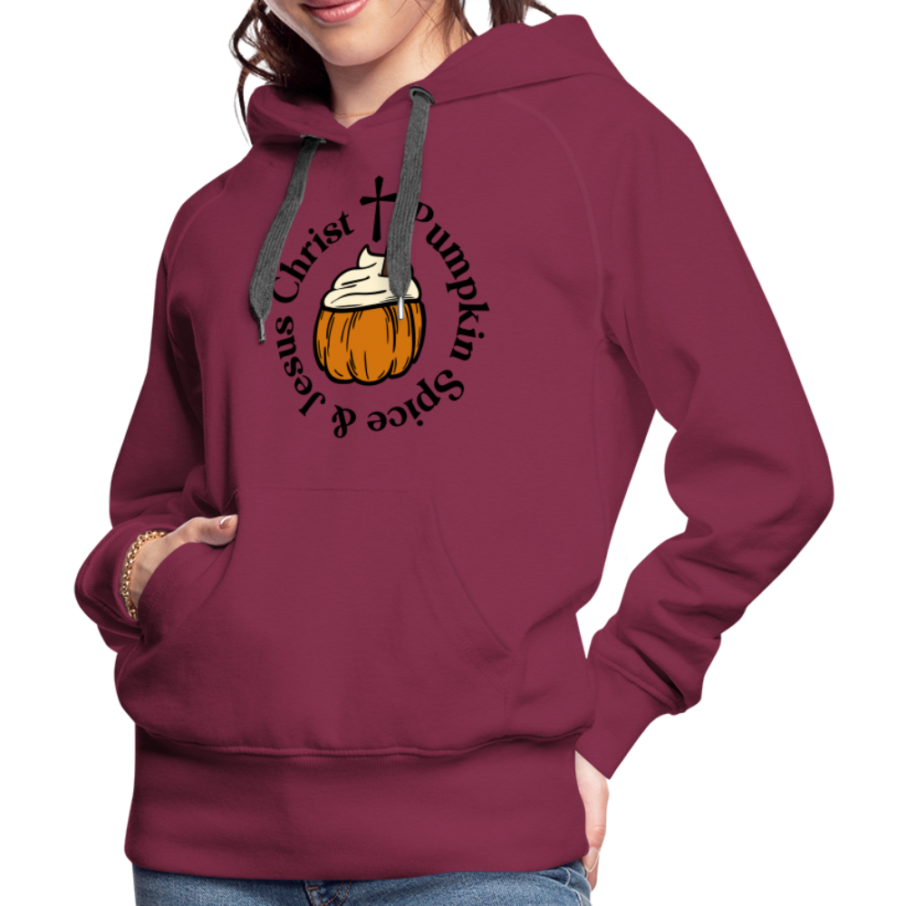 Women’s Premium Hoodie pumpkin spice hoodie - burgundy