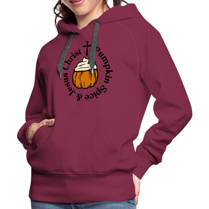 Women’s Premium Hoodie pumpkin spice hoodie - burgundy