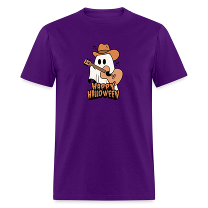 Unisex Classic T-Shirt happy halloween guitar shirt - purple