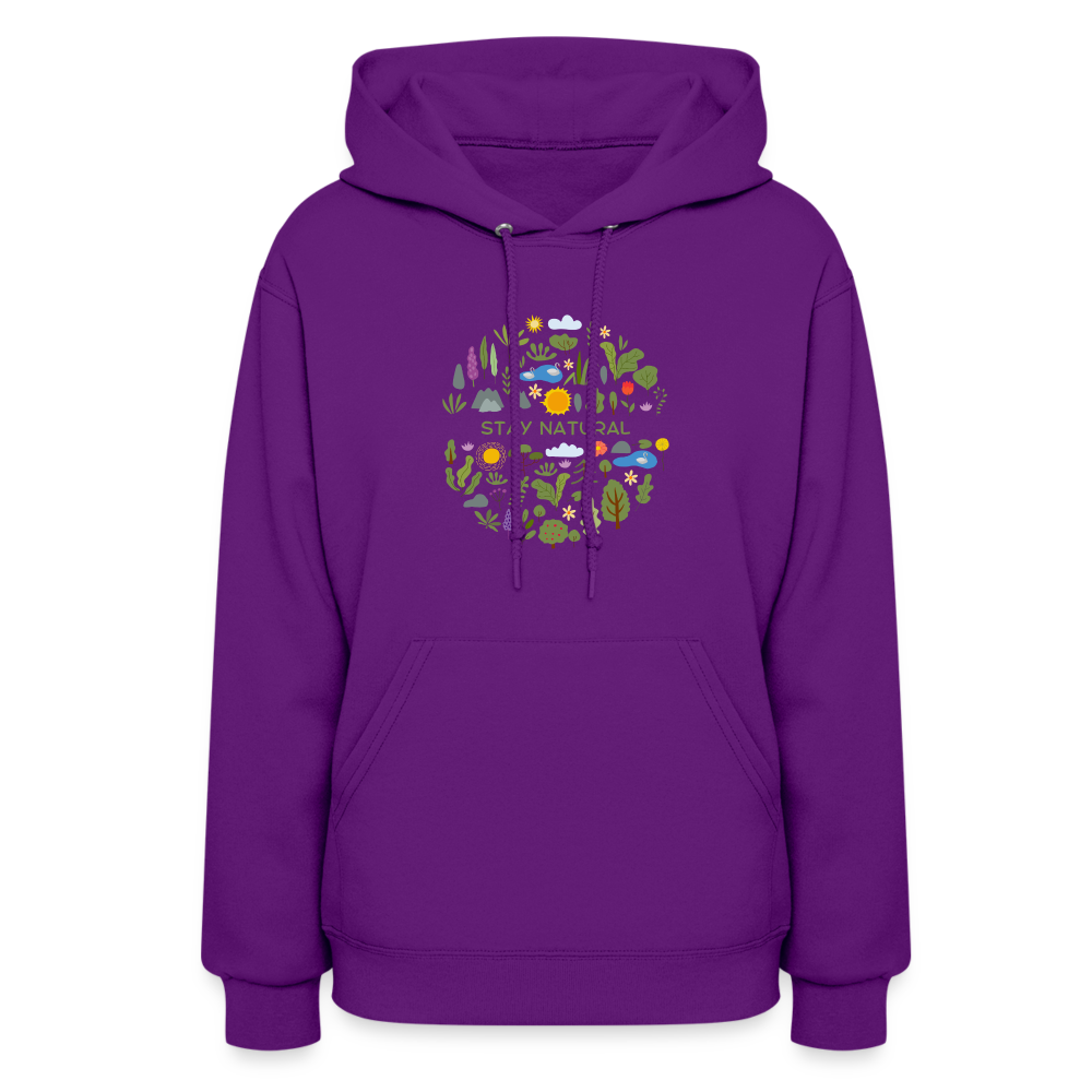 Women's Hoodie stay natural - purple