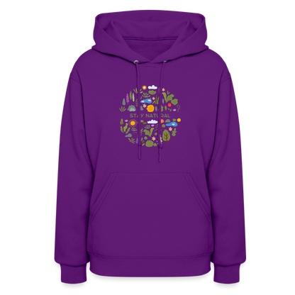 Women's Hoodie stay natural - purple