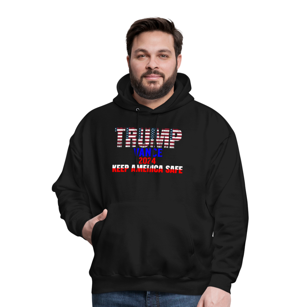 Men's Hoodie Trump Vance Hoodie Keep America Safe - black