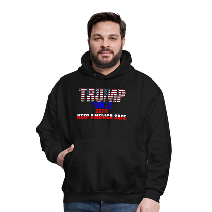 Men's Hoodie Trump Vance Hoodie Keep America Safe - black