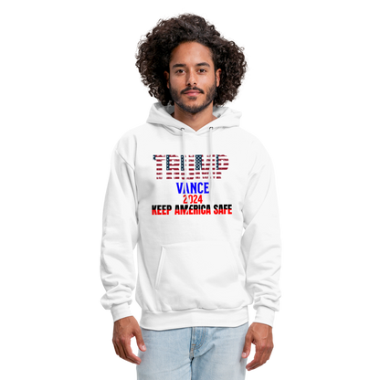 Men's Hoodie Trump Vance Hoodies Keep America Safe - white