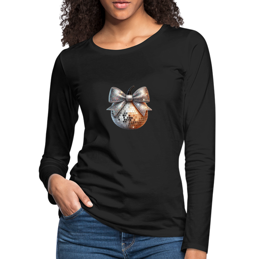 Women's Premium Long Sleeve T-Shirt disco ball - black