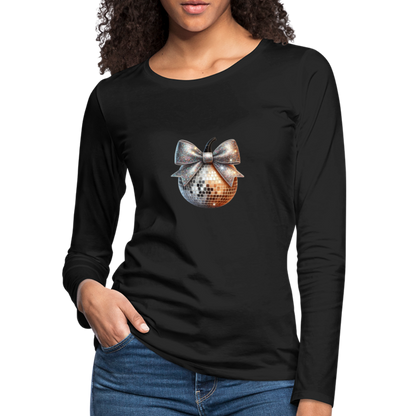 Women's Premium Long Sleeve T-Shirt disco ball - black