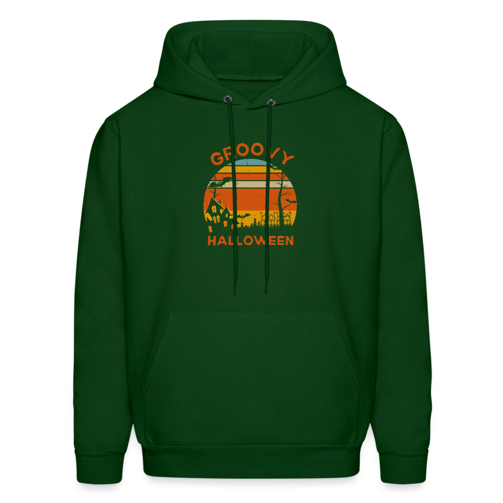 Men's Hoodie groovy halloween - forest green