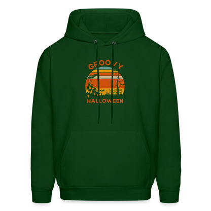 Men's Hoodie groovy halloween - forest green