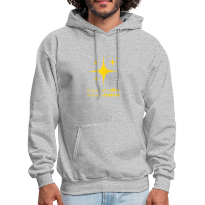 Men's Hoodie stars cant shine without darkness - heather gray