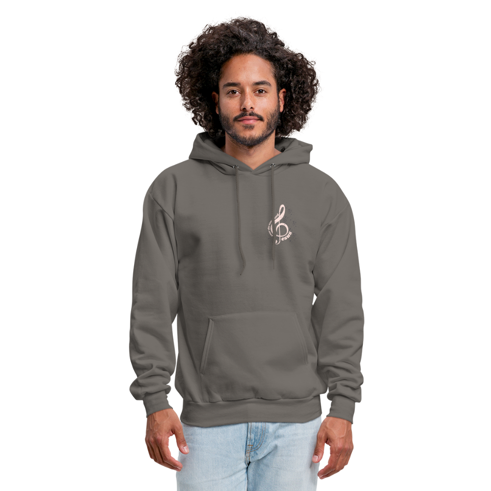 Men's Hoodie music Jesus is the song that I sing - asphalt gray