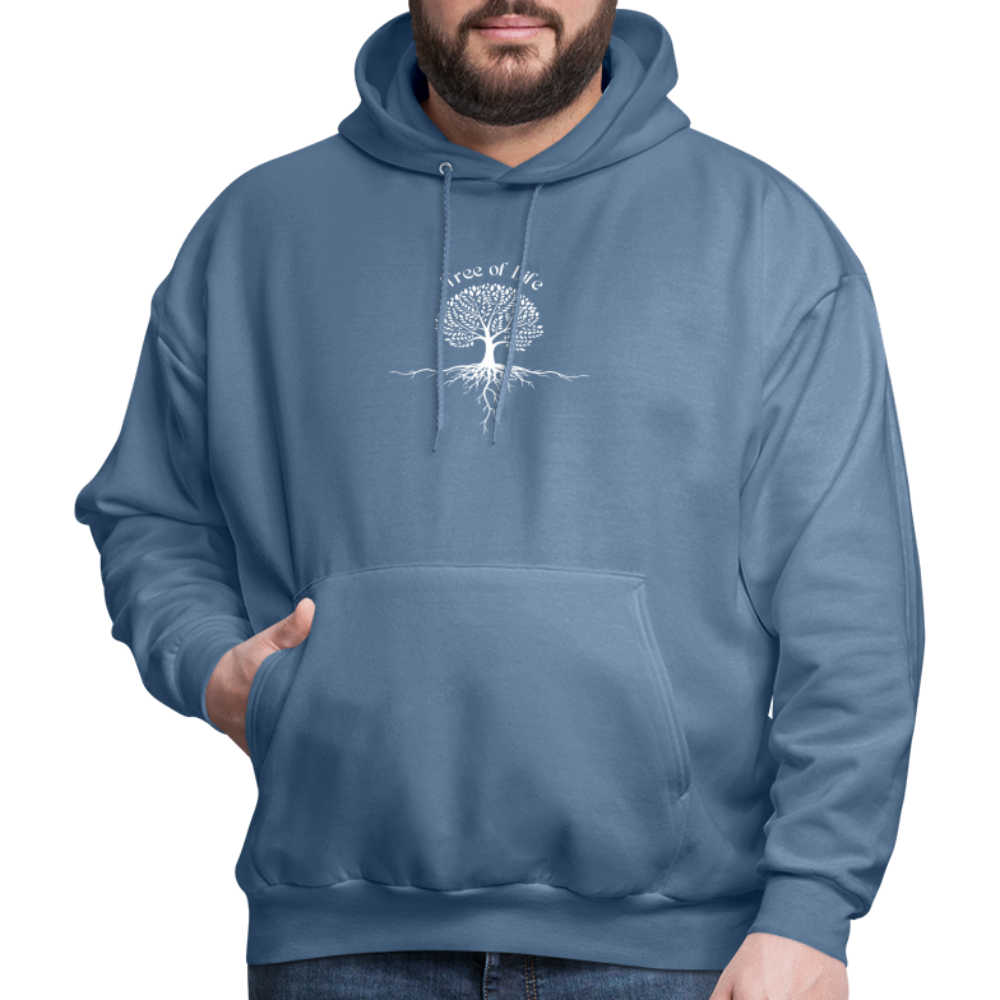 Men's Hoodie tree of life - denim blue