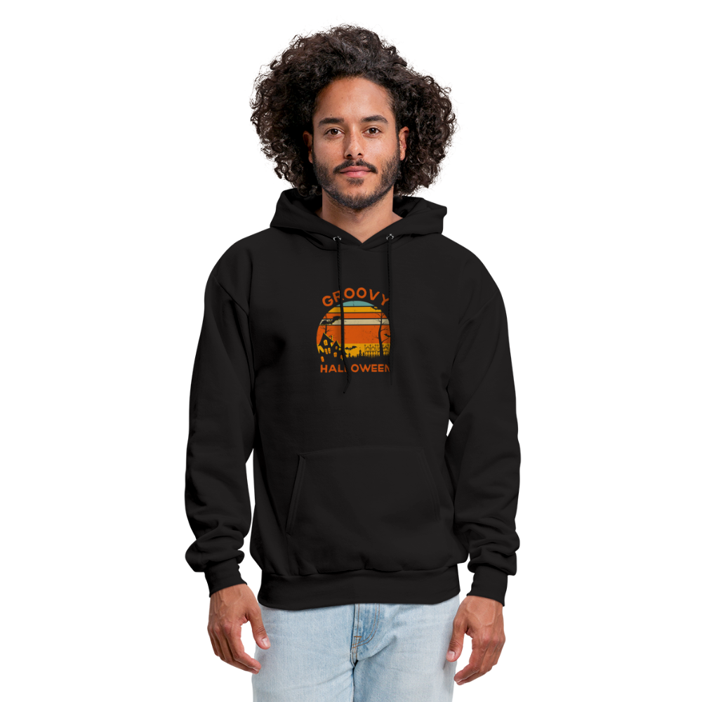 Men's Hoodie groovy halloween - black