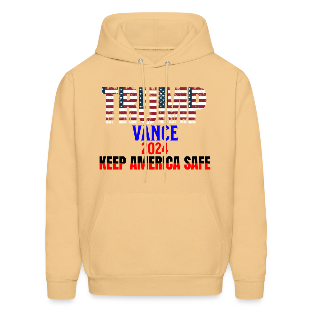 Men's Hoodie Trump Vance Hoodies Keep America Safe - light yellow