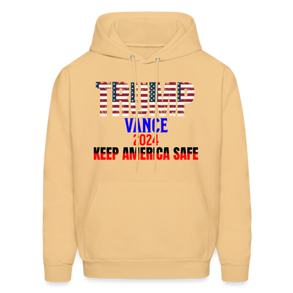 Men's Hoodie Trump Vance Hoodies Keep America Safe - light yellow