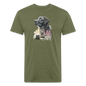 Fitted Cotton/Poly T-Shirt by Next Level Lab Lover dog shirts - heather military green