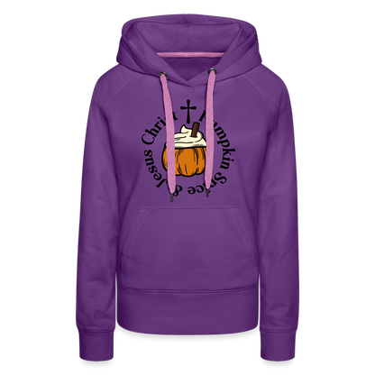 Women’s Premium Hoodie pumpkin spice hoodie - purple 