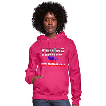 Women's Hoodie Trump Vance Hoodies Keep America safe - fuchsia