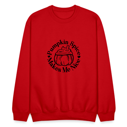 Crewneck Sweatshirt Womens Pumpkin Spice Sweater - red