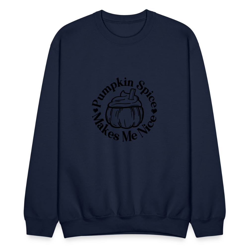 Crewneck Sweatshirt Womens Pumpkin Spice Sweater - navy