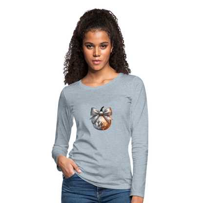 Women's Premium Long Sleeve T-Shirt disco ball - heather ice blue