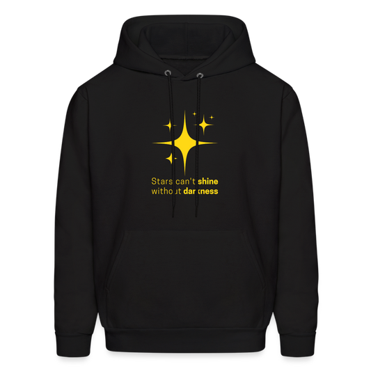 Men's Hoodie stars cant shine without darkness - black