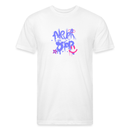 Fitted Cotton/Poly T-Shirt by Next Level never stop running - white