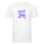 Fitted Cotton/Poly T-Shirt by Next Level never stop running - white