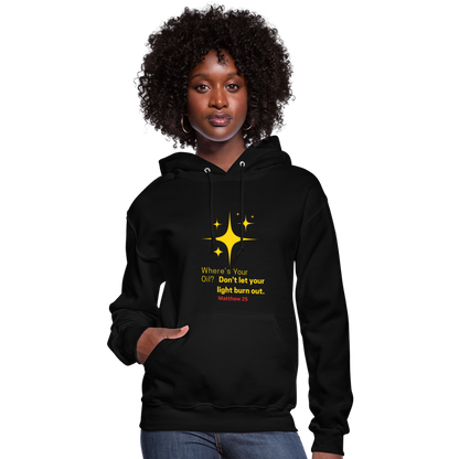 Women's Hoodie wheres your oil - black